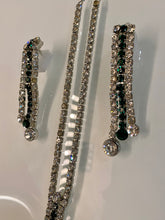 Load image into Gallery viewer, Emerald Green Crystal Y Necklace Set
