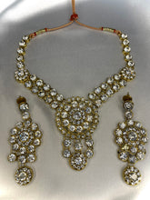 Load image into Gallery viewer, White and Gold Stone Jewelry Set