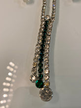 Load image into Gallery viewer, Emerald Green Crystal Y Necklace Set