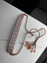 Load image into Gallery viewer, Modern Rose Gold Emerald Cut Stones Choker Necklace Set w/ Tikka and Earrings
