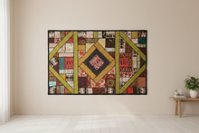 Load image into Gallery viewer, Large Brown Embroidered Textile Wall Art
