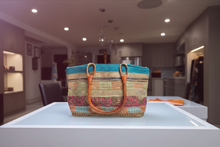 Load image into Gallery viewer, Coastal Weave Wooden Handle Tote
