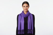 Load image into Gallery viewer, Solid Purple Pashmina Scarf
