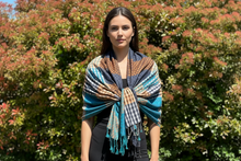 Load image into Gallery viewer, Double Sided Multicolored Plaid Pashmina Shawl
