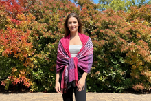Load image into Gallery viewer, Double Sided Multicolored Plaid Pashmina Shawl
