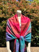 Load image into Gallery viewer, Double Sided Multicolored Plaid Pashmina Shawl
