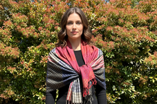 Load image into Gallery viewer, Double Sided Multicolored Plaid Pashmina Shawl
