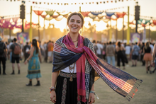 Load image into Gallery viewer, Double Sided Multicolored Plaid Pashmina Shawl
