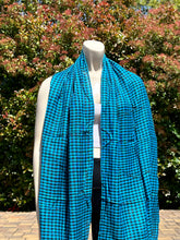 Load image into Gallery viewer, Blue Checkered Scarf
