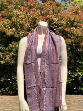 Load image into Gallery viewer, Mauve Glitter Cotton Scarf
