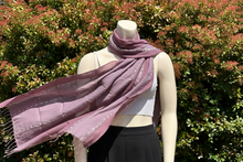 Load image into Gallery viewer, Mauve Glitter Cotton Scarf
