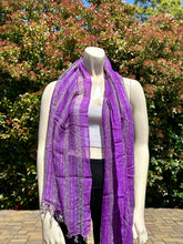 Load image into Gallery viewer, Purple Glitter Cotton Scarf
