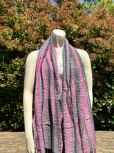 Load image into Gallery viewer, Pink and Black Maggi Scarf
