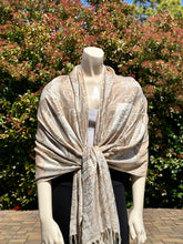 Load image into Gallery viewer, Beige and Cream Shawl
