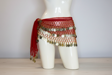 Load image into Gallery viewer, Coin Belly Dance Hip Scarf – Adjustable Party Dance Belt (or Top)
