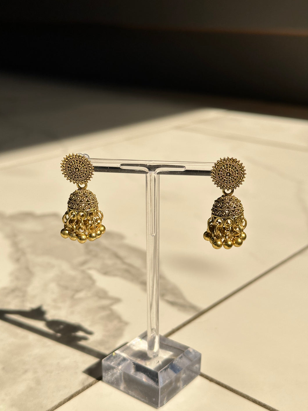 Gold Lightweight Mini Jhumki Earrings
