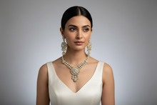 Load image into Gallery viewer, White and Gold Stone Jewelry Set
