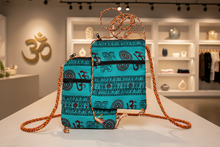 Load image into Gallery viewer, Aqua Printed Om Bag
