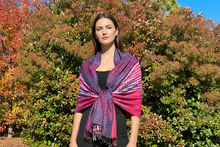 Load image into Gallery viewer, Double Sided Multicolored Plaid Pashmina Shawl
