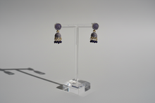Load image into Gallery viewer, Dark Blue Lightweight Mini Jhumki Earrings
