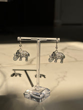 Load image into Gallery viewer, Lightweight Mini Silver Elephant Earrings
