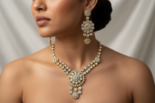 Load image into Gallery viewer, White and Gold Stone Jewelry Set
