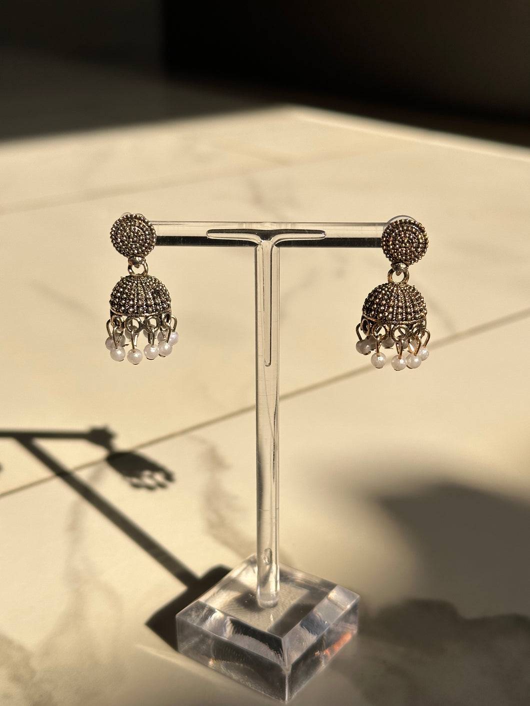 Dark Gold Lightweight Mini Jhumki Earrings