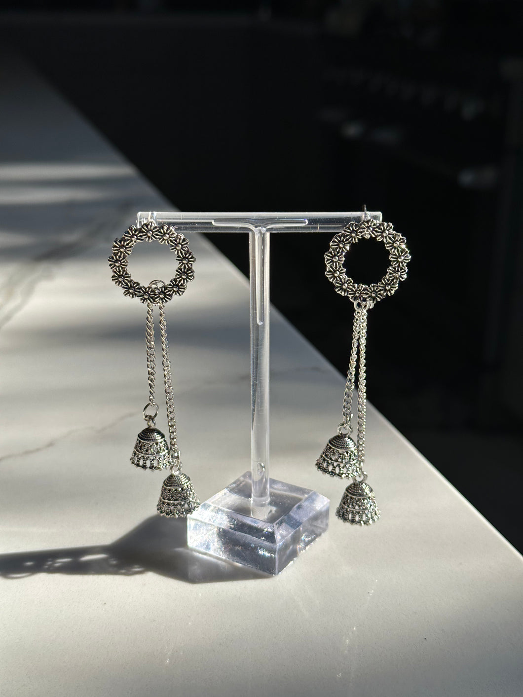 Long Silver Earrings