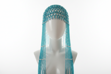 Load image into Gallery viewer, Light Blue Full-Length Beaded Fringe Headpiece
