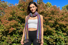 Load image into Gallery viewer, Double Sided Multicolored Pashmina Shawl

