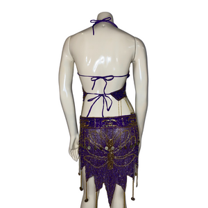 Purple Beaded Butterfly Set
