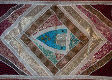 Load image into Gallery viewer, Large Maroon Wall Hanging (Shimmer)
