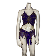 Load image into Gallery viewer, Purple Beaded Butterfly Set
