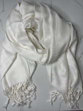 Load image into Gallery viewer, Solid White Pashmina Scarf
