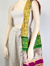 Load image into Gallery viewer, Red Sari Patchwork Crossbody Bag
