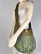 Load image into Gallery viewer, Olive Green Unique Textile Crossbody Bag
