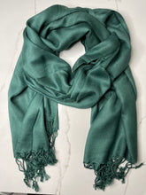 Load image into Gallery viewer, Solid Green Pashmina Scarf
