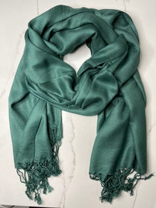 Solid Green Pashmina Scarf