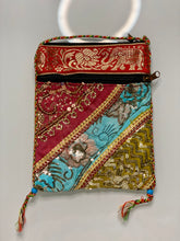 Load image into Gallery viewer, Red Sequins Sari Bag
