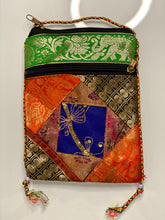 Load image into Gallery viewer, Green/Yellow Triple Square Sari Bags
