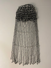 Load image into Gallery viewer, Black Full-Length Beaded Fringe Headpiece
